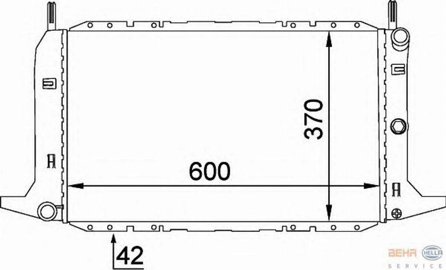 HELLA 8MK376720161 - Радиатор, охлаждение двигателя avtokuzovplus.com.ua