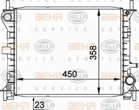 HELLA 8MK 376 720-281 - Радиатор, охлаждение двигателя avtokuzovplus.com.ua