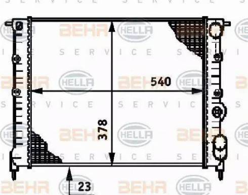 HELLA 8MK 376 720-431 - Радіатор, охолодження двигуна autocars.com.ua