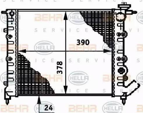 HELLA 8MK 376 720-521 - Радіатор, охолодження двигуна autocars.com.ua