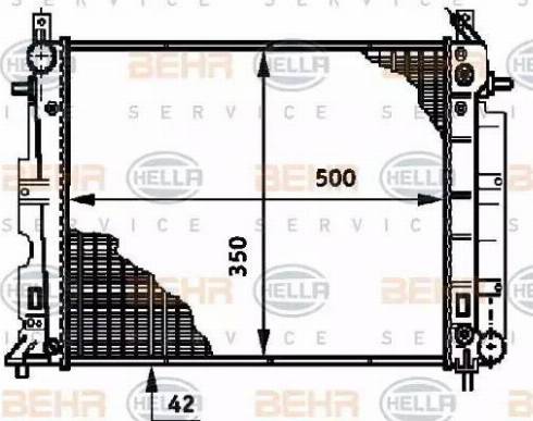 HELLA 8MK 376 720-531 - Радіатор, охолодження двигуна autocars.com.ua