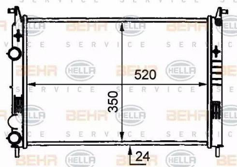 HELLA 8MK 376 720-561 - Радіатор, охолодження двигуна autocars.com.ua