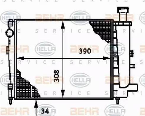 HELLA 8MK 376 720-611 - Радіатор, охолодження двигуна autocars.com.ua