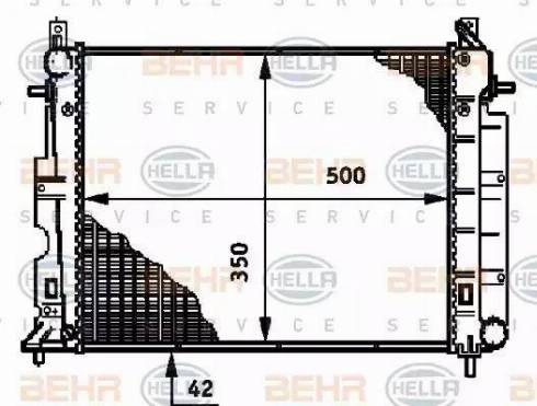 HELLA 8MK 376 720-661 - Радіатор, охолодження двигуна autocars.com.ua