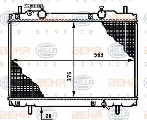 HELLA 8MK 376 720-751 - Радіатор, охолодження двигуна autocars.com.ua