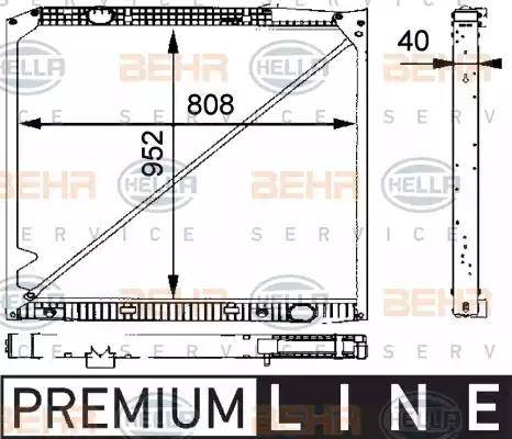 HELLA 8MK 376 721-231 - Радиатор, охлаждение двигателя autodnr.net