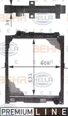 HELLA 8MK 376 721-281 - Радіатор, охолодження двигуна autocars.com.ua