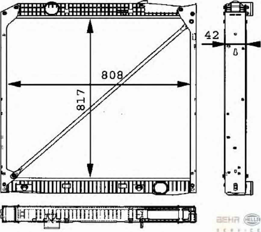 HELLA 8MK 376 721-451 - Радіатор, охолодження двигуна autocars.com.ua