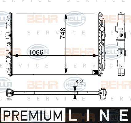 HELLA 8MK 376 721-515 - Радіатор, охолодження двигуна autocars.com.ua