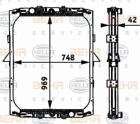 HELLA 8MK 376 721-521 - Радіатор, охолодження двигуна autocars.com.ua