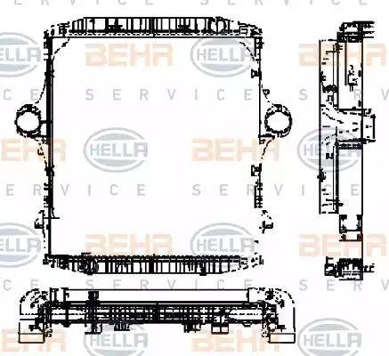 HELLA 8MK 376 721-561 - Модуль охолодження autocars.com.ua