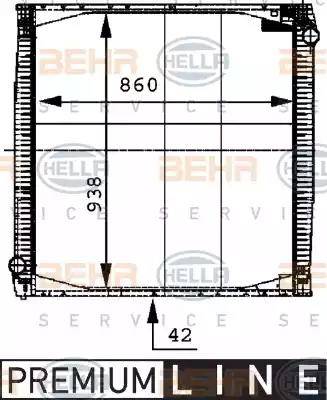 HELLA 8MK 376 721-621 - Радіатор, охолодження двигуна autocars.com.ua