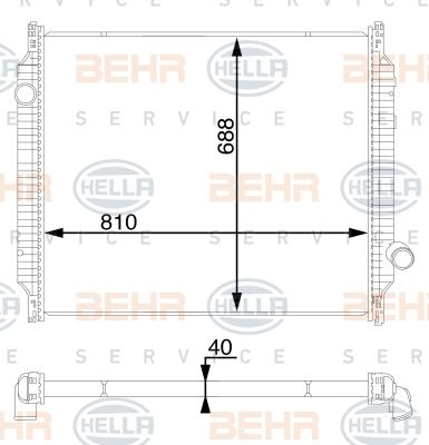 HELLA 8MK 376 721-784 - Радиатор, охлаждение двигателя avtokuzovplus.com.ua