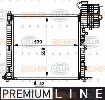 HELLA 8MK 376 722-051 - Радіатор, охолодження двигуна autocars.com.ua