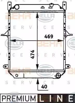 HELLA 8MK 376 722-121 - Радіатор, охолодження двигуна autocars.com.ua