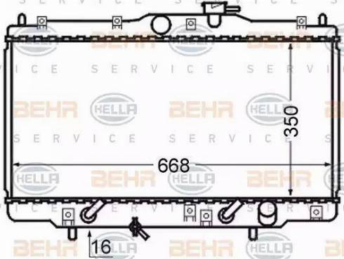 HELLA 8MK 376 724-511 - Радіатор, охолодження двигуна autocars.com.ua