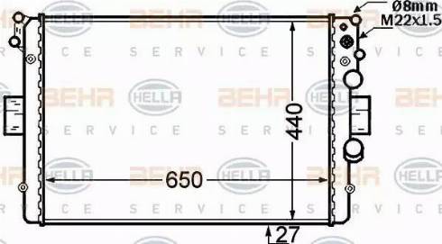 HELLA 8MK 376 724-561 - Радиатор, охлаждение двигателя autodnr.net