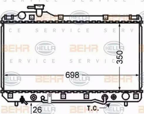 HELLA 8MK 376 724-721 - Радіатор, охолодження двигуна autocars.com.ua