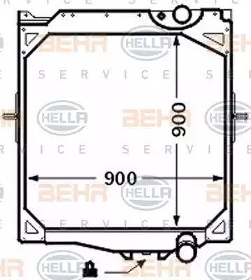 HELLA 8MK 376 726-591 - Радиатор, охлаждение двигателя autodnr.net