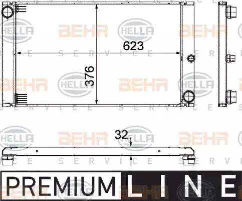 HELLA 8MK 376 727-661 - Радіатор, охолодження двигуна autocars.com.ua