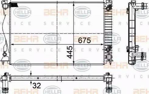 HELLA 8MK 376 732-501 - Радіатор, охолодження двигуна autocars.com.ua