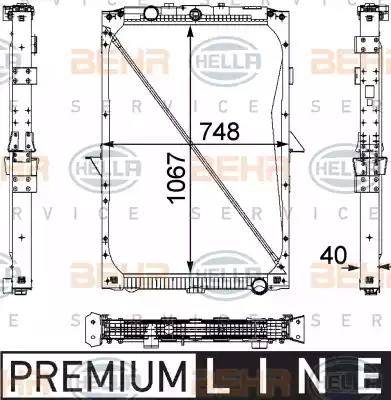 HELLA 8MK 376 733-711 - Радиатор, охлаждение двигателя avtokuzovplus.com.ua