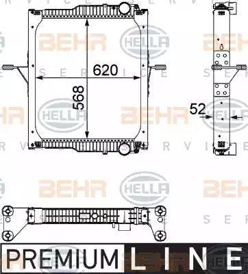 HELLA 8MK 376 733-731 - Радіатор, охолодження двигуна autocars.com.ua