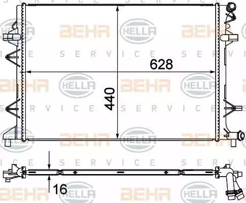 HELLA 8MK 376 735-371 - Радиатор, охлаждение двигателя avtokuzovplus.com.ua