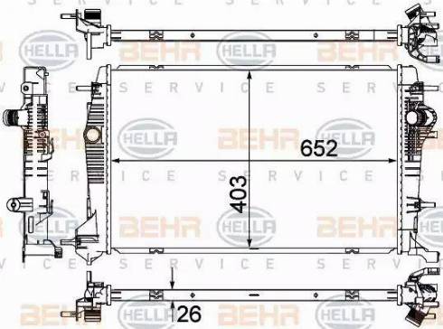 HELLA 8MK 376 735-391 - Радиатор, охлаждение двигателя avtokuzovplus.com.ua