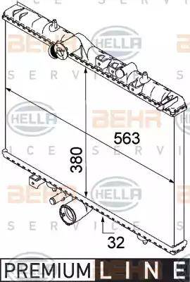 HELLA 8MK 376 745-081 - Радиатор, охлаждение двигателя avtokuzovplus.com.ua