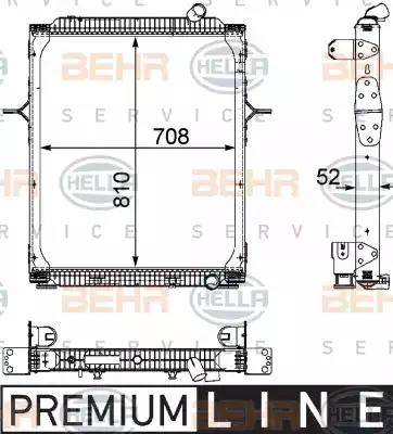 HELLA 8MK 376 745-171 - Радиатор, охлаждение двигателя autodnr.net