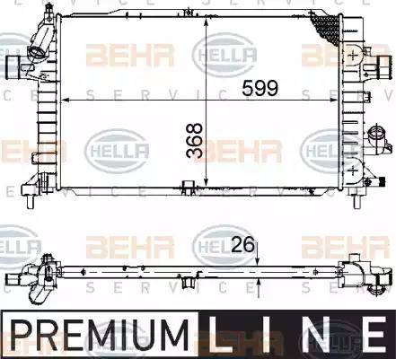 HELLA 8MK 376 745-791 - Радіатор, охолодження двигуна autocars.com.ua