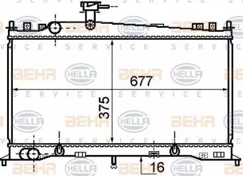 HELLA 8MK 376 750-271 - Радіатор, охолодження двигуна autocars.com.ua