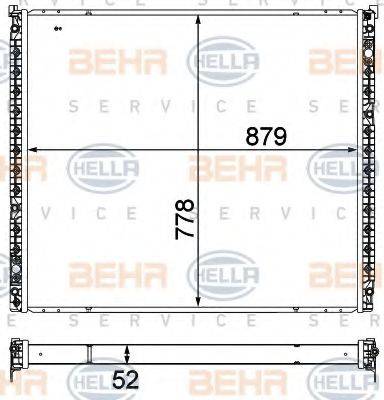 HELLA 8MK 376 750-601 - Низькотемпературний охолоджувач, інтеркулер autocars.com.ua