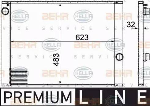 HELLA 8MK 376 753-591 - Радіатор, охолодження двигуна autocars.com.ua