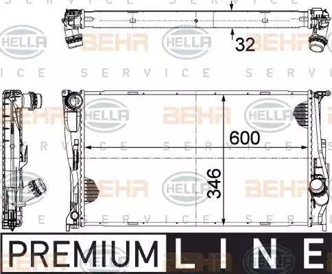 HELLA 8MK 376 754-021 - Радіатор, охолодження двигуна autocars.com.ua