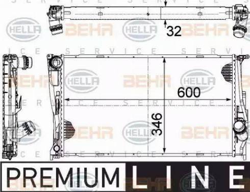 HELLA 8MK 376 754-031 - Радиатор, охлаждение двигателя avtokuzovplus.com.ua