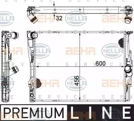 HELLA 8MK 376 754-051 - Радиатор, охлаждение двигателя avtokuzovplus.com.ua