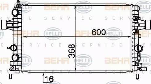 HELLA 8MK 376 754-081 - Радіатор, охолодження двигуна autocars.com.ua