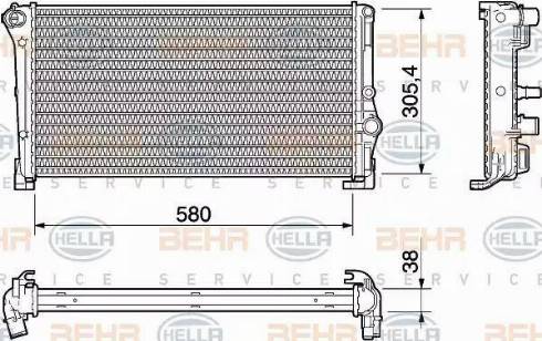 HELLA 8MK 376 754-371 - Радіатор, охолодження двигуна autocars.com.ua