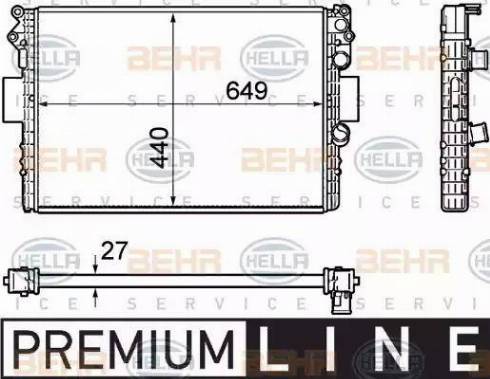 HELLA 8MK 376 754-401 - Радиатор, охлаждение двигателя autodnr.net