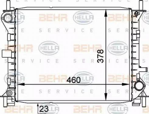 HELLA 8MK 376 754-771 - Радіатор, охолодження двигуна autocars.com.ua