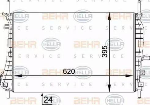 HELLA 8MK 376 755-271 - Радіатор, охолодження двигуна autocars.com.ua