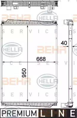 HELLA 8MK 376 755-391 - Радіатор, охолодження двигуна autocars.com.ua