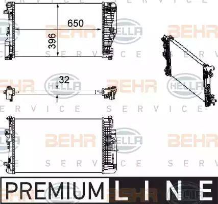 HELLA 8MK 376 756-131 - Радіатор, охолодження двигуна autocars.com.ua