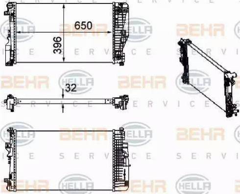 HELLA 8MK 376 756-134 - Радиатор, охлаждение двигателя avtokuzovplus.com.ua