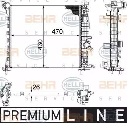 HELLA 8MK 376 756-471 - Радиатор, охлаждение двигателя avtokuzovplus.com.ua