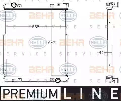 HELLA 8MK 376 758-001 - Радіатор, охолодження двигуна autocars.com.ua