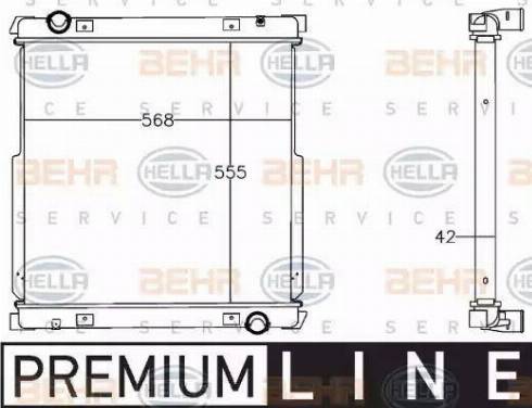 HELLA 8MK 376 758-011 - Радіатор, охолодження двигуна autocars.com.ua