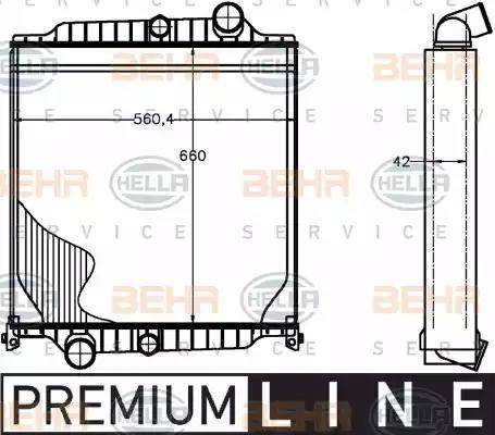 HELLA 8MK 376 758-091 - Радиатор, охлаждение двигателя avtokuzovplus.com.ua